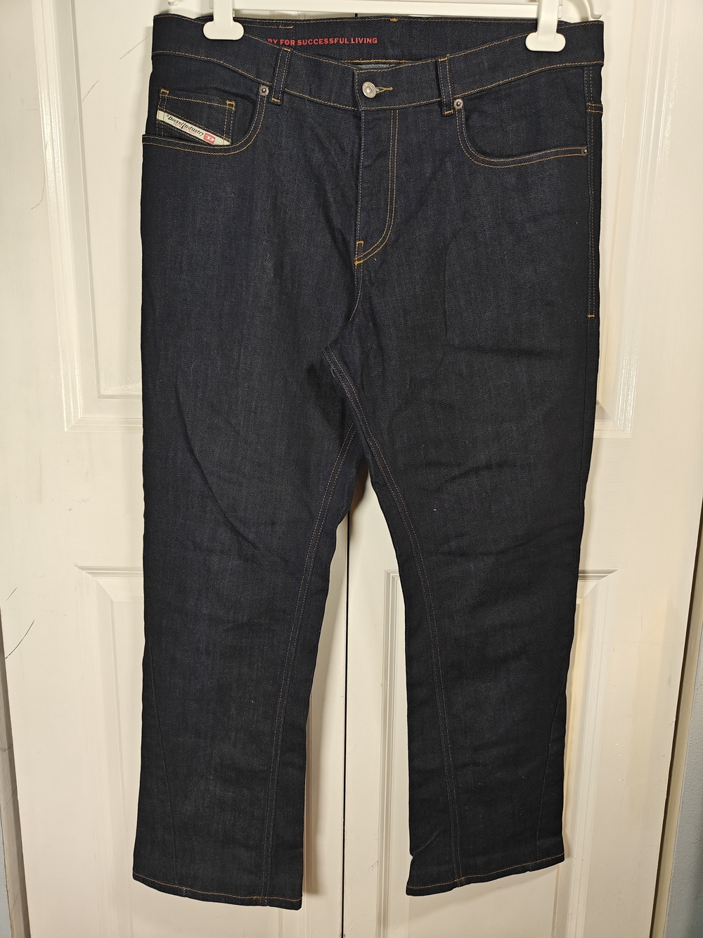 NWOT Diesel Industry Mens 38 Dark Indigo Bootcut Five Pocket Denim Jeans 2021